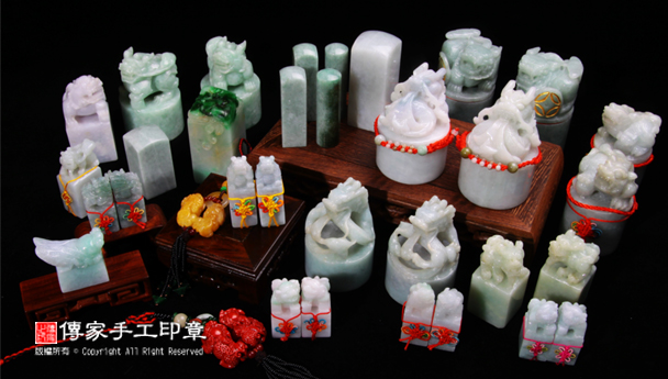 頂級緬甸玉鈕獸印章手工雕刻雕件從大到小，都能製作-圖片
