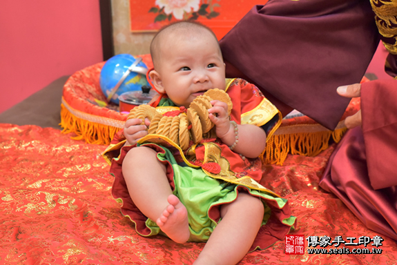 台中市北區楓寶寶古禮收涎祝福活動。四個月收涎活動和儀式，一切圓滿。照片 1