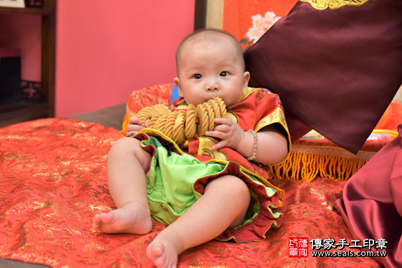 台中市北區楓寶寶古禮收涎祝福活動。四個月收涎活動和儀式，一切圓滿。照片 3