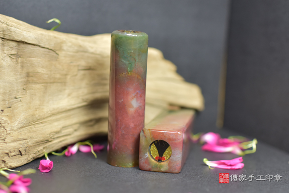 全手工噴砂印章:水草玉臍帶章胎毛章實際成品、印章作品分享、水草玉印章材質介紹。(臍帶印章、肚臍章、肚臍印章,胎毛印章,一圓一方)傳家手工印章台中店。2021.05.18的照片56436153622.jpg