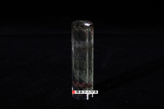 頂級巴西綠幽靈水晶（八卦招財造型）：開運印章、臍帶印章 圖片1