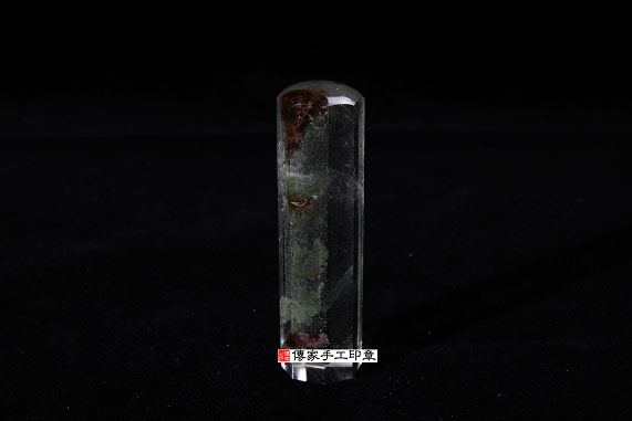 頂級巴西綠幽靈水晶（八卦招財造型）：開運印章、臍帶印章 圖片2