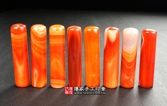 傳家手工印章實際成品：手鐲料巴西天珠紅瑪瑙：開運印章、臍帶印章17