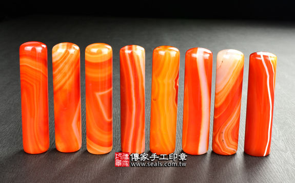 傳家手工印章實際成品：手鐲料巴西天珠紅瑪瑙：開運印章、臍帶印章18