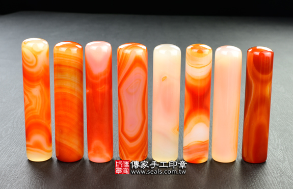 傳家手工印章實際成品：手鐲料巴西天珠紅瑪瑙：開運印章、臍帶印章20