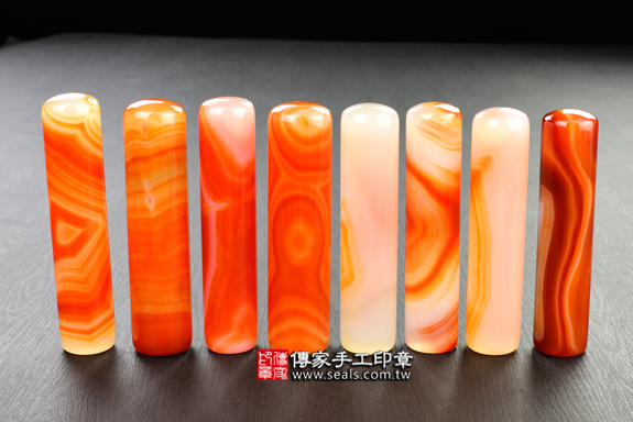 傳家手工印章實際成品：手鐲料巴西天珠紅瑪瑙：開運印章、臍帶印章21