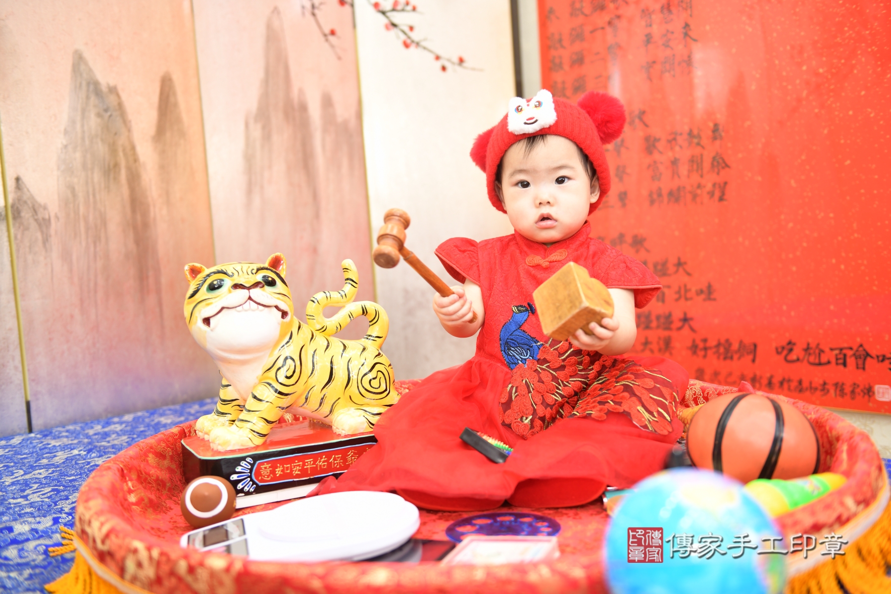 從古時傳承至今的「抓周」儀式，是寶寶滿周歲時的重要禮俗之一。 .....，案例照