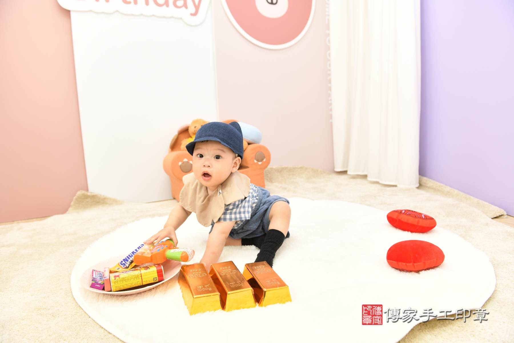 2026-05-19在笑聲與祝福中，紀錄屬於我們的第一個里程碑。新北市永和區小緯寶貝抓周推薦：傳家新北店美式風格抓周會場，嬰兒古禮抓周流程儀式吉祥話、抓周道具物品24種、拍照。抓周證書。2026.5.16照：0