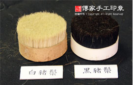 黑白豬鬃的實際樣子實圖