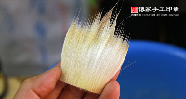 刷好羊毛之後的實際成品圖