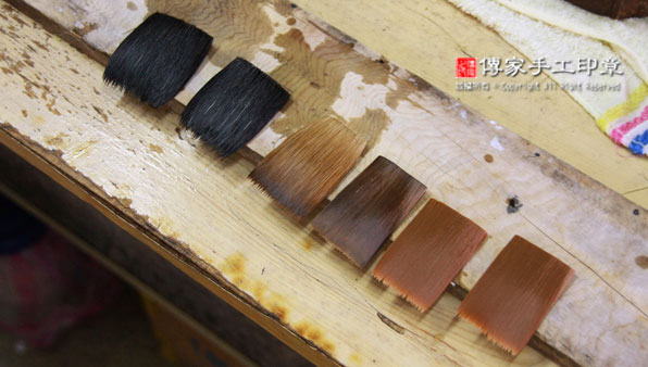 刷順毛料後的實際成品圖