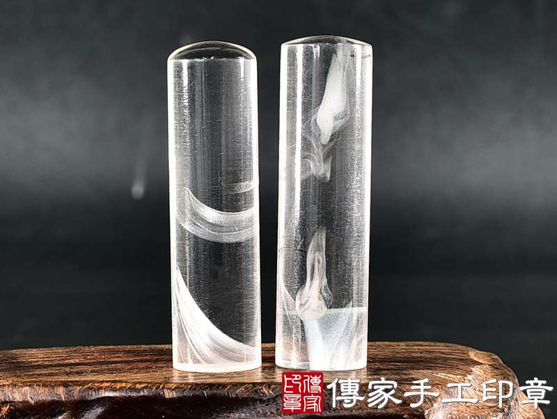 透明壓克力印章-流線系列 (5分方章-1.5公分，高度6公分)