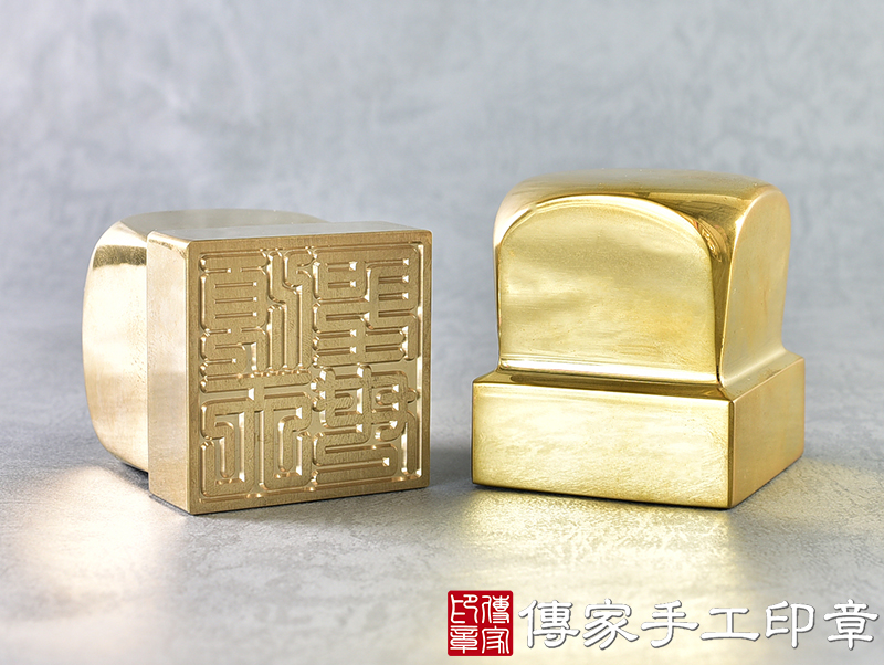 銅製官帽照型印章 (尺寸5.5公分x5.5公分x6.2公分)