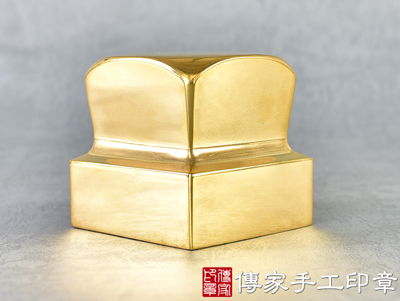 銅製官帽照型印章 (尺寸6公分x6公分x6公分)