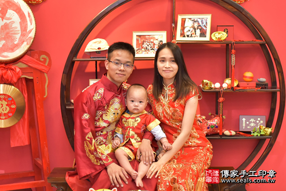 台中市北區李寶寶古禮抓周祝福活動。照片1