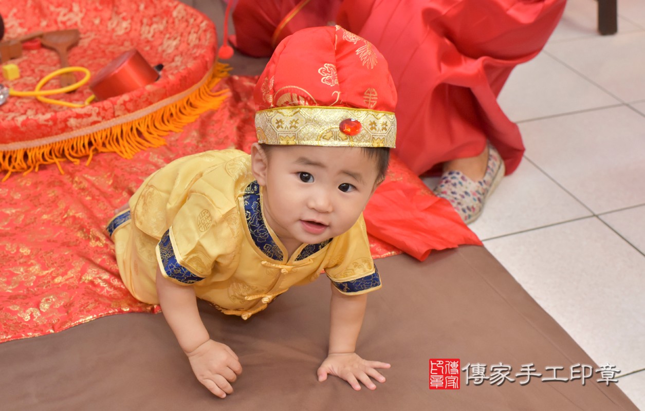 今天台中市北區邱寶寶周歲抓周活動和儀式，一切圓滿。