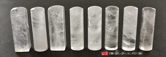 傳家手工印章實際成品：白水晶(第一級)：開運印章、臍帶印章5