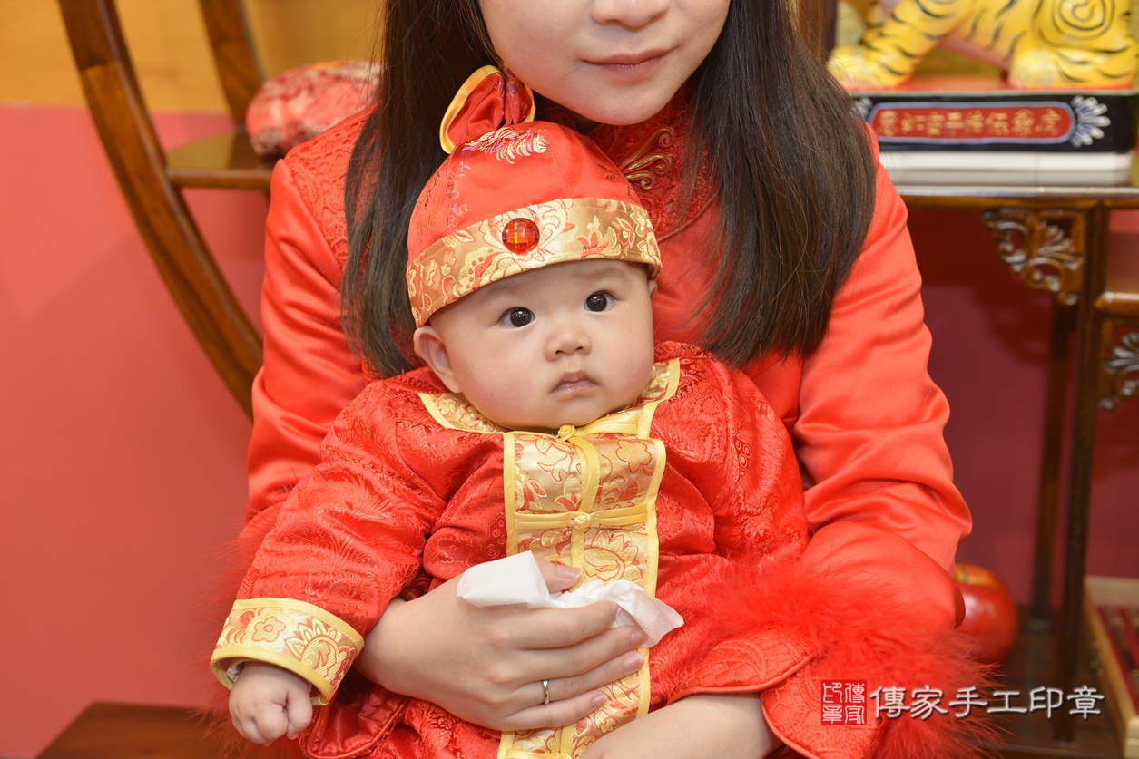 新北市永和區郭寶寶古禮收涎祝福活動。2022.01.23 照片6