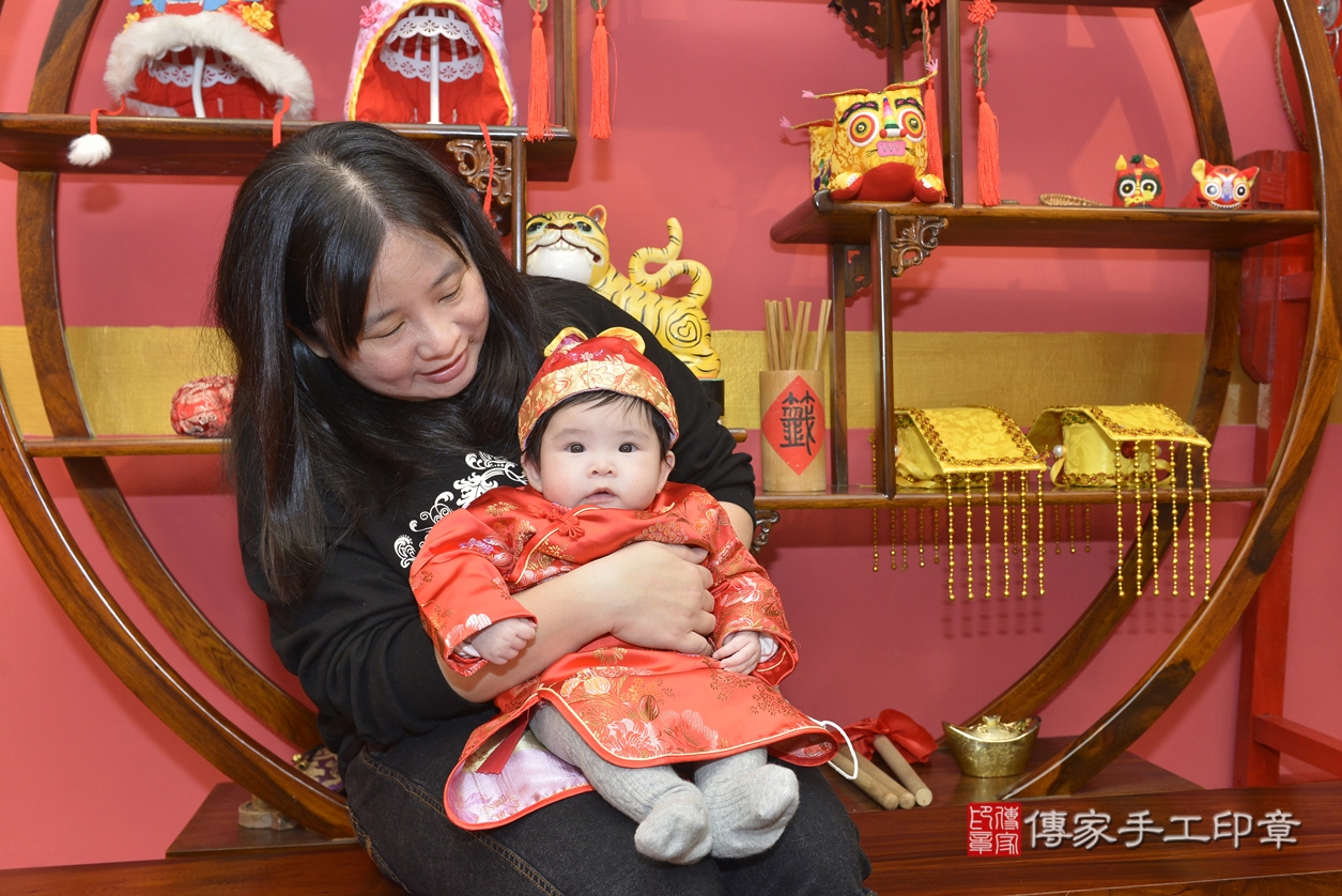 新北市永和區彭寶寶古禮收涎祝福活動。2022.02.09 照片6