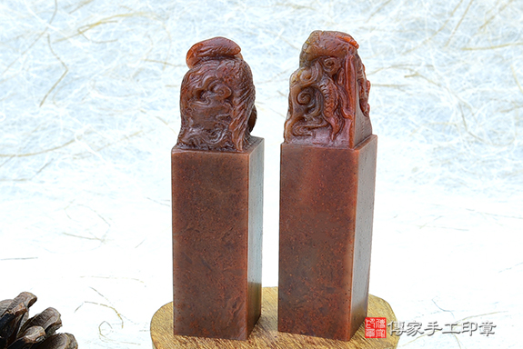 傳家手工印章實際成品:頂級壽山石精雕龍鳳對章:開運印章、紀念印章 傳家手工印章實際成品:頂級壽山石精雕龍鳳對章:開運印章、紀念印章