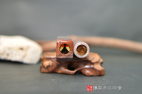 地底下千年形成的木化石臍帶胎毛章!!!! 傳家手工印章 台中店 112.7.4