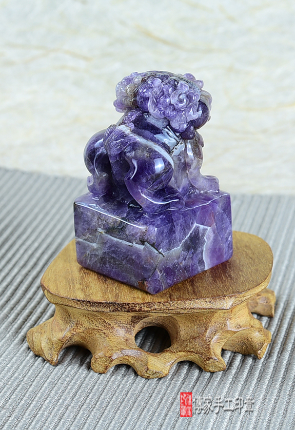 頂級烏拉圭紫水晶貔貅印章:廟章、神明印章、大印章 頂級烏拉圭紫水晶貔貅印章:廟章、神明印章、大印章