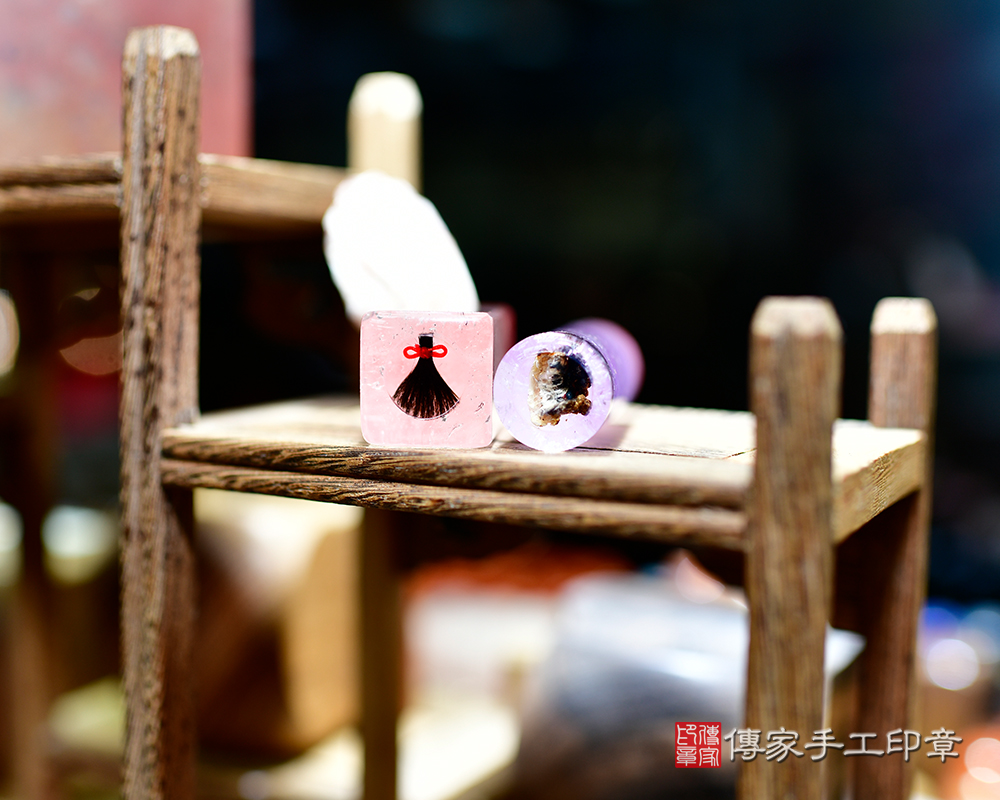 純潔靈性 白水晶&紫水晶 傳家手工印章 台南店 113.5-25 純潔靈性 白水晶&紫水晶 傳家手工印章 台南店 113.5-25