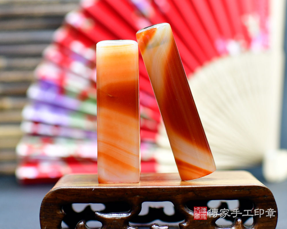 頂級天珠紅瑪瑙發財印章、頂級天珠紅瑪瑙臍髮印章、頂級天珠紅瑪瑙開運印章