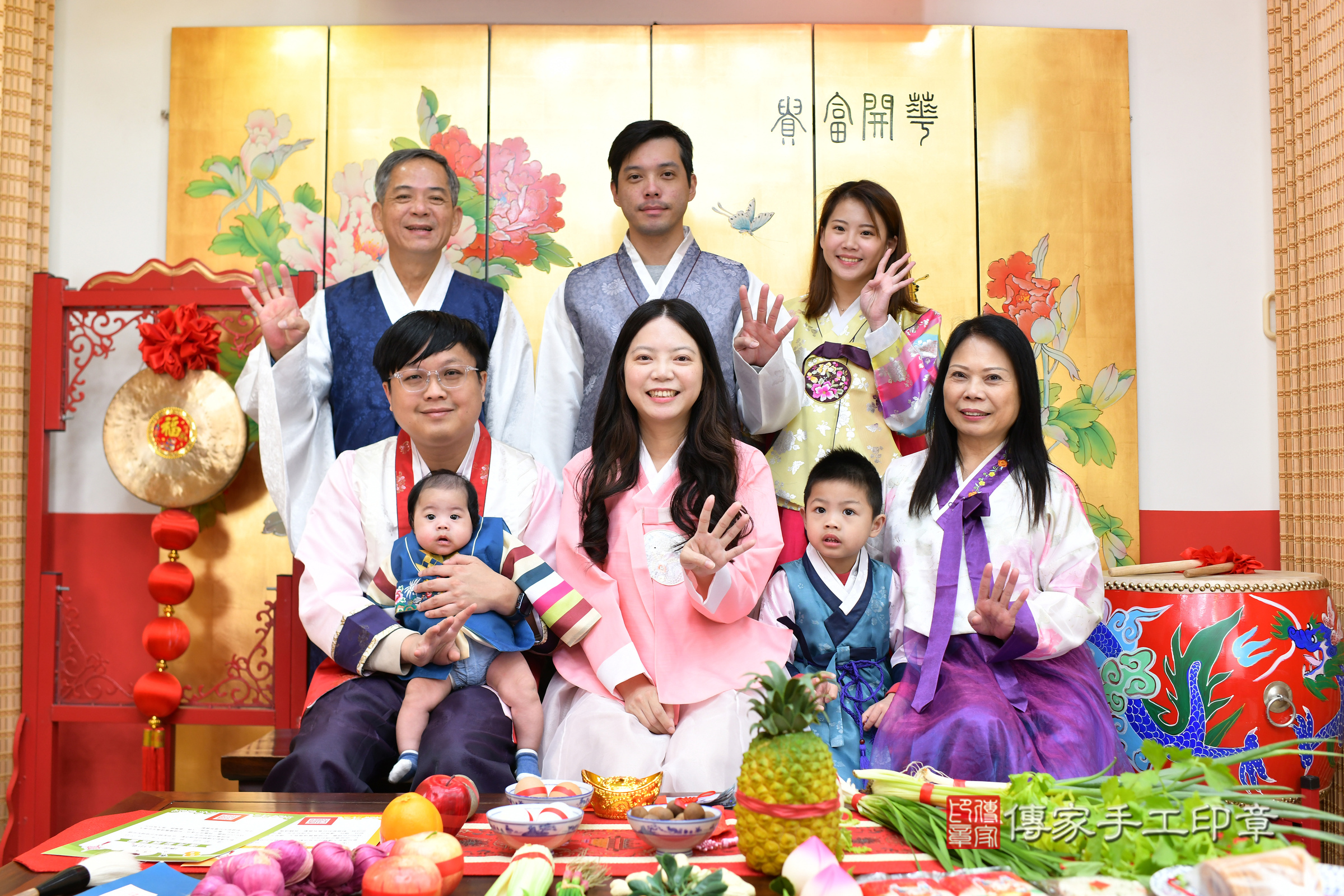 台北市大同區瑞瑞寶寶收涎推薦：傳家台北店收涎中國風會場，嬰兒古禮收涎收口水流程儀式、收涎吉祥話、收涎餅乾、收涎拍照。收涎證書。2024.3.10，照片6