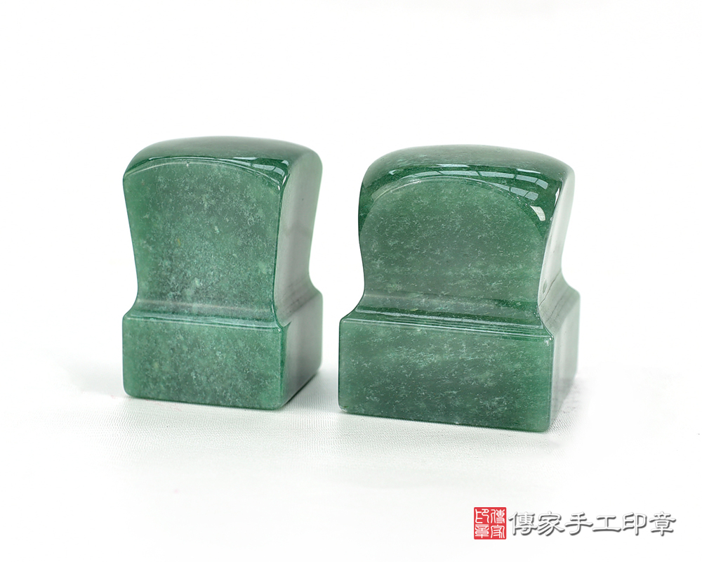 頂級巴西綠東菱玉官帽造型：廟章、神明印章、大印章