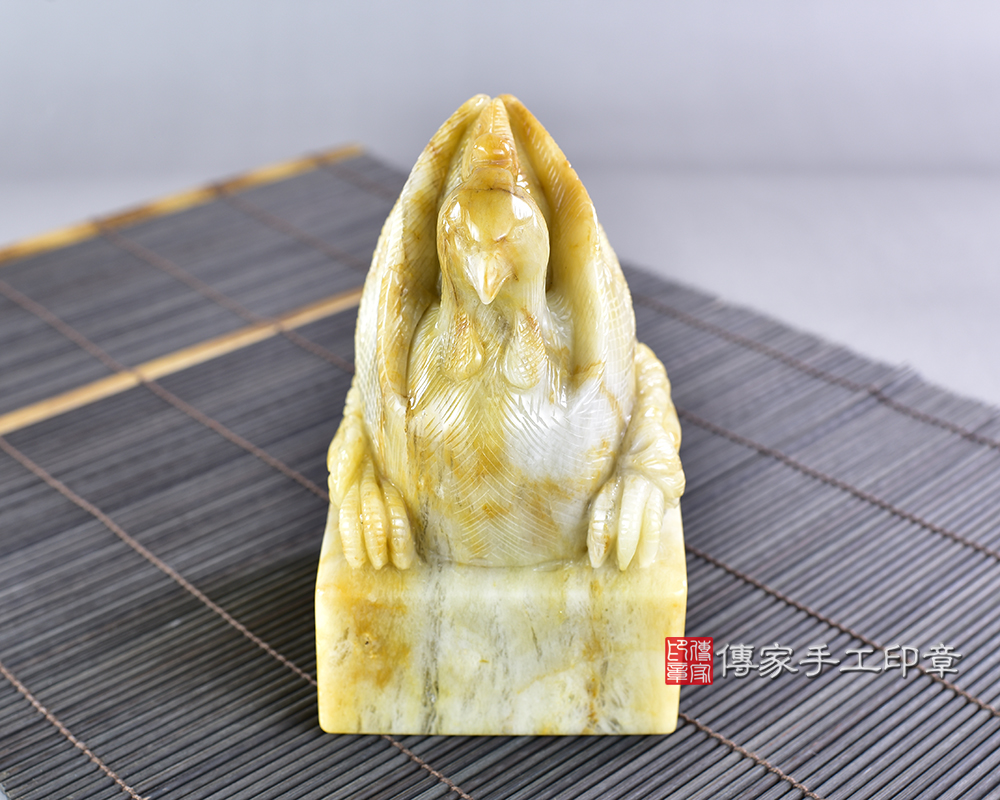 頂級新疆黃玉精雕鳳凰廟章:廟章、神明印章、大印章 頂級新疆黃玉精雕鳳凰廟章:廟章、神明印章、大印章
