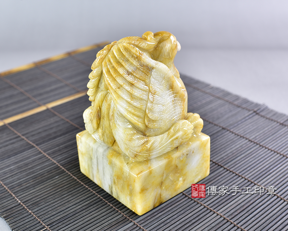 頂級新疆黃玉精雕鳳凰廟章:廟章、神明印章、大印章 頂級新疆黃玉精雕鳳凰廟章:廟章、神明印章、大印章