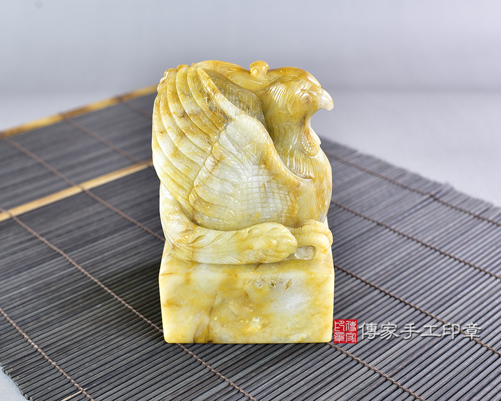 頂級新疆黃玉精雕鳳凰廟章:廟章、神明印章、大印章 頂級新疆黃玉精雕鳳凰廟章:廟章、神明印章、大印章