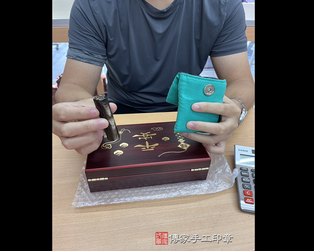 顧客滿意推薦：傳家嬰兒烤漆小三寶、黑牛角臍髮印章、胎毛筆。高雄市橋頭區-陳先生2024.08.06