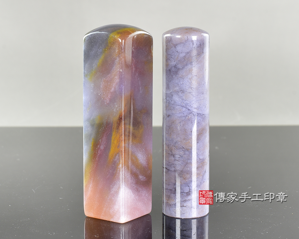 傳家手工印章實際成品:海洋紫羅蘭瑪瑙:開運印章、臍帶印章 傳家手工印章實際成品:海洋紫羅蘭瑪瑙:開運印章、臍帶印章