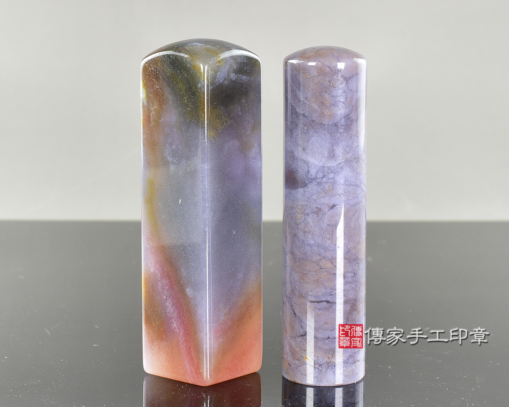 傳家手工印章實際成品:海洋紫羅蘭瑪瑙:開運印章、臍帶印章 傳家手工印章實際成品:海洋紫羅蘭瑪瑙:開運印章、臍帶印章