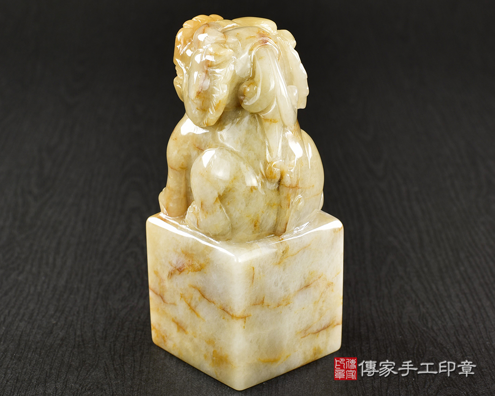 傳家手工印章實際成品:頂級新疆黃玉精雕獅子廟章:廟章、神明印章、大印章 傳家手工印章實際成品:頂級新疆黃玉精雕獅子廟章:廟章、神明印章、大印章
