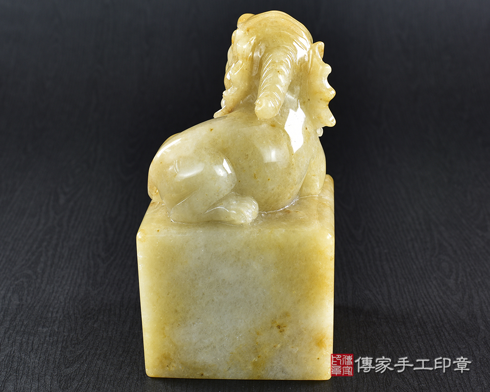傳家手工印章實際成品:頂級新疆黃玉精雕貔貅廟章:廟章、神明印章、大印章 傳家手工印章實際成品:頂級新疆黃玉精雕貔貅廟章:廟章、神明印章、大印章
