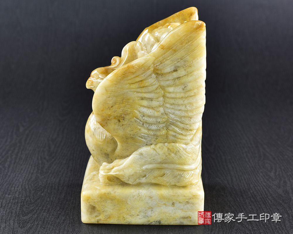 傳家手工印章實際成品:頂級新疆黃玉精雕鳳凰廟章:廟章、神明印章、大印章 傳家手工印章實際成品:頂級新疆黃玉精雕鳳凰廟章:廟章、神明印章、大印章