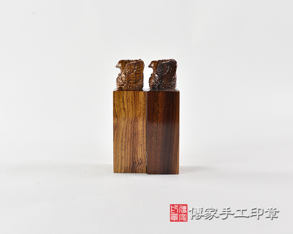 頂級南非紫檀木精雕立體刻鳳：開運印章（各種材質圖案皆可雕刻）