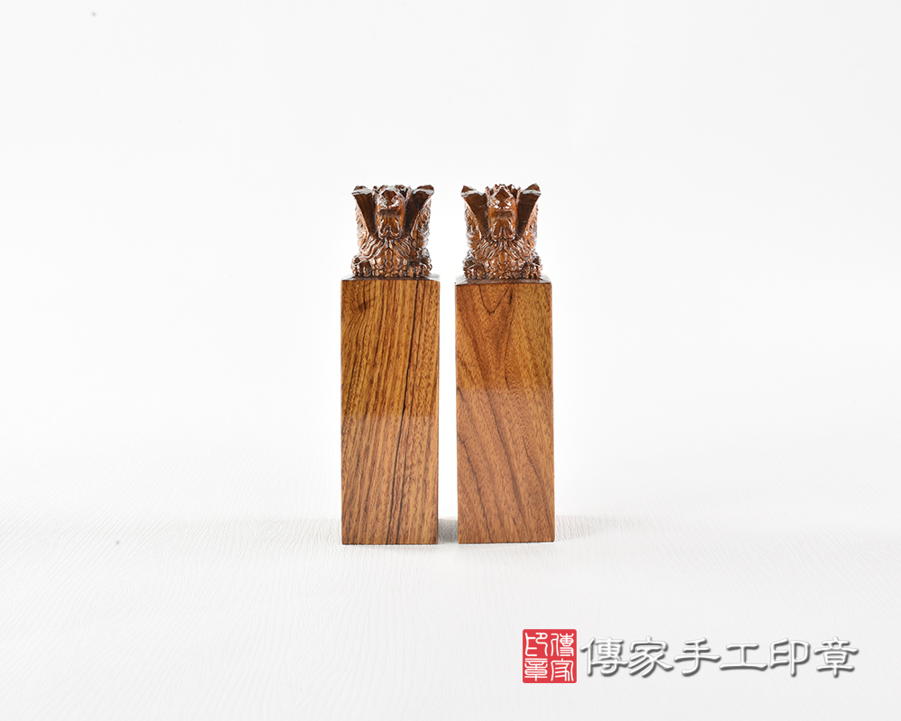 頂級南非紫檀木精雕立體刻鳳：開運印章（各種材質圖案皆可雕刻）