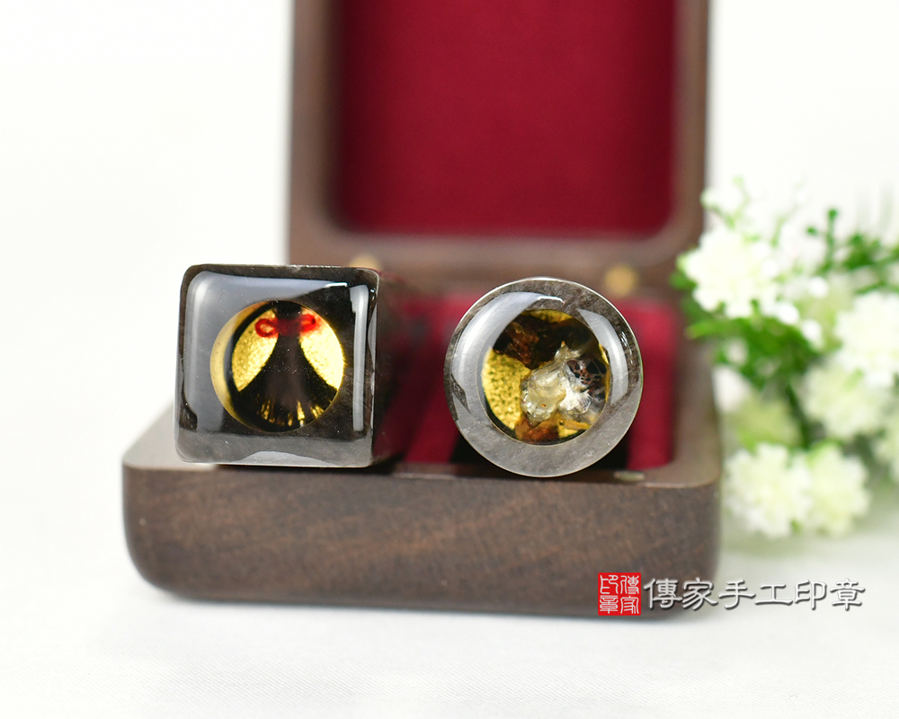 像星河一樣閃耀~銀曜石臍帶印章、胎毛印章、發財章 傳家手工印章台南店113.12.23