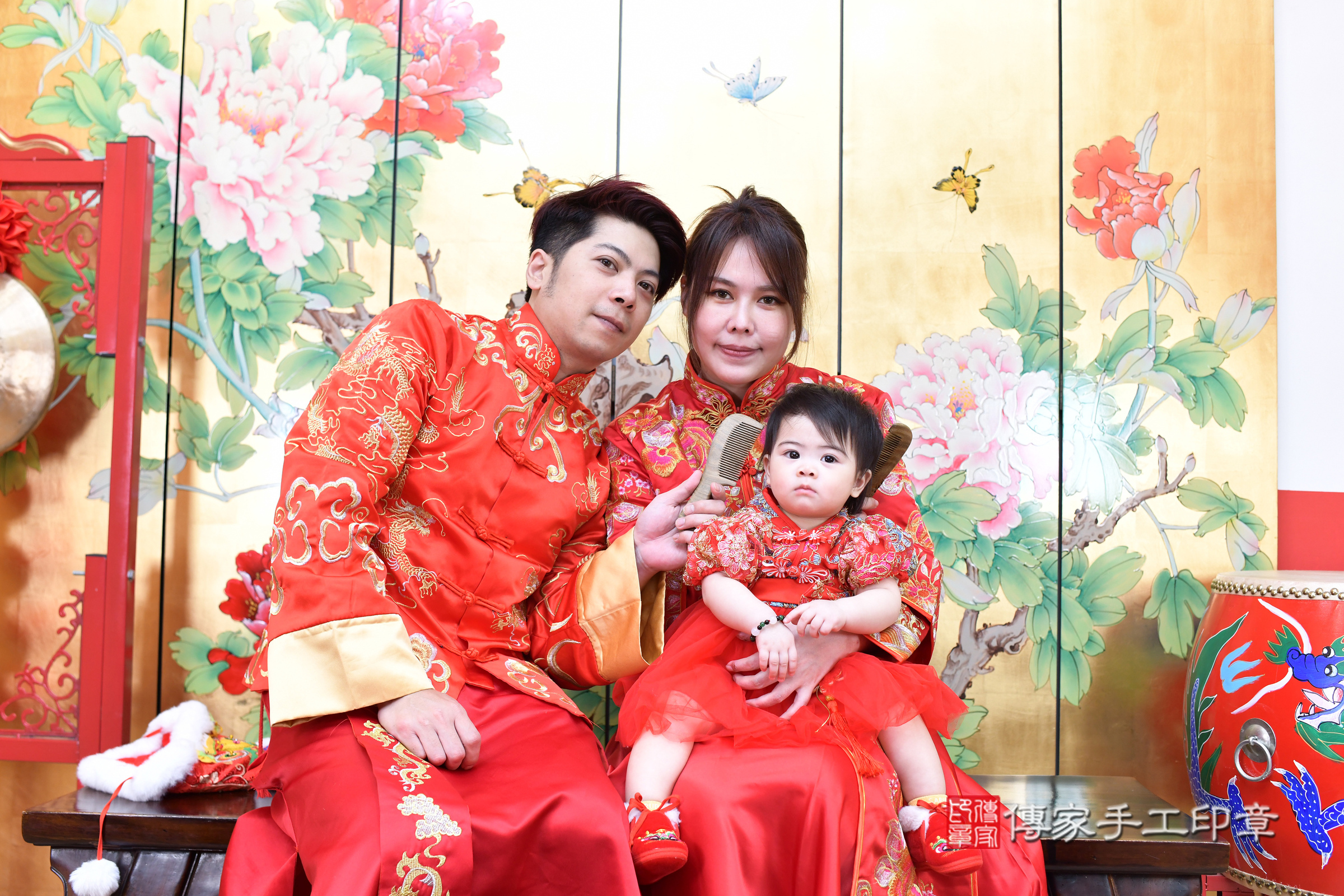 台北市大同區妮妮寶寶抓周推薦：傳家台北店抓周度脺中國風會場，嬰兒古禮抓周流程儀式吉祥話、抓周道具物品24種、拍照。抓周證書。2024.12.13，照片15