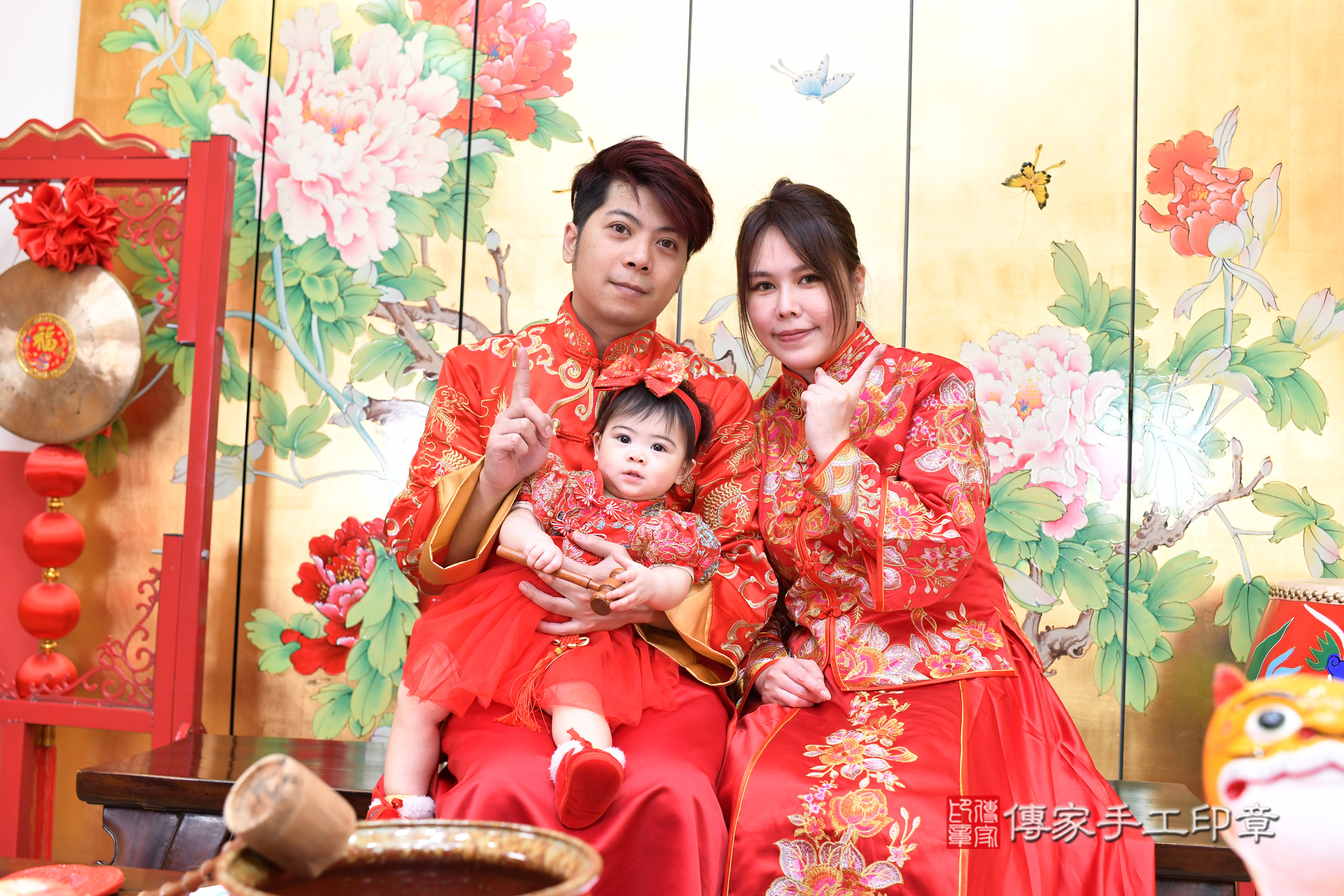 台北市大同區妮妮寶寶抓周推薦：傳家台北店抓周度脺中國風會場，嬰兒古禮抓周流程儀式吉祥話、抓周道具物品24種、拍照。抓周證書。2024.12.13，照片5