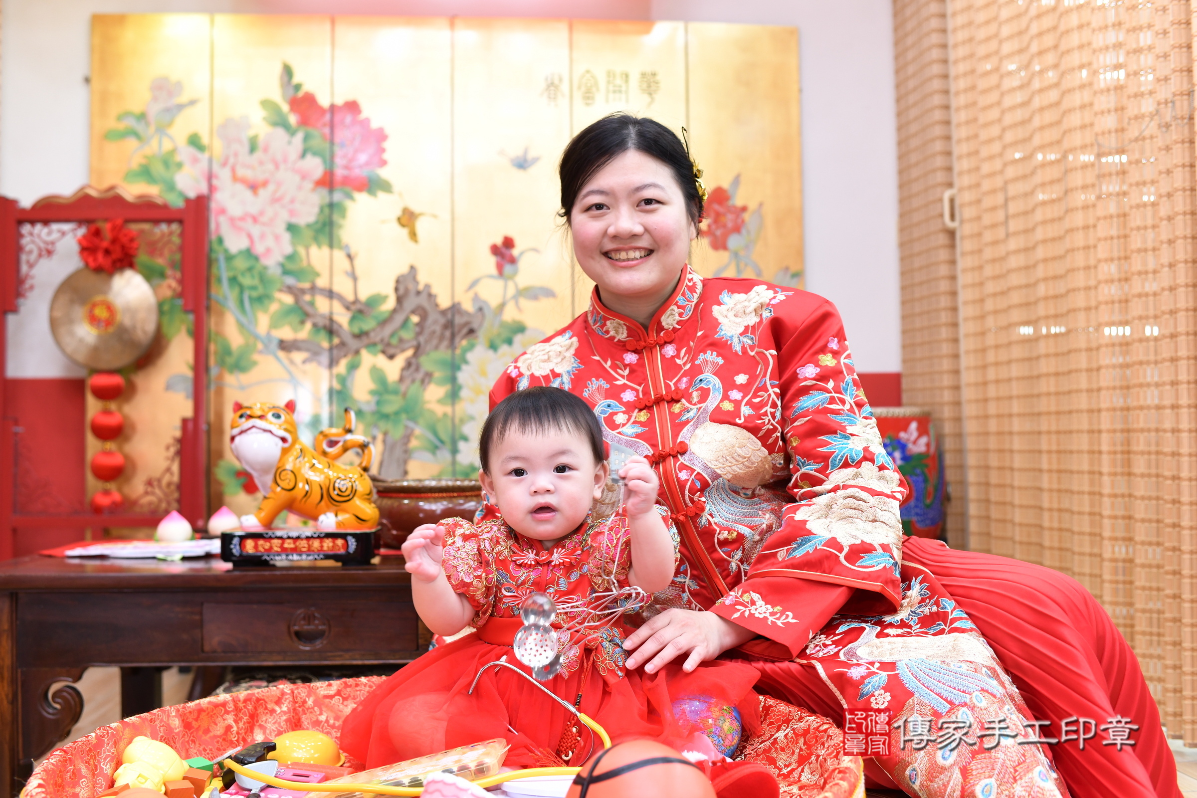 台北市大同區如如寶寶抓周推薦：傳家台北店抓周度脺中國風會場，嬰兒古禮抓周流程儀式吉祥話、抓周道具物品24種、拍照。抓周證書。2024.12.29，照片2