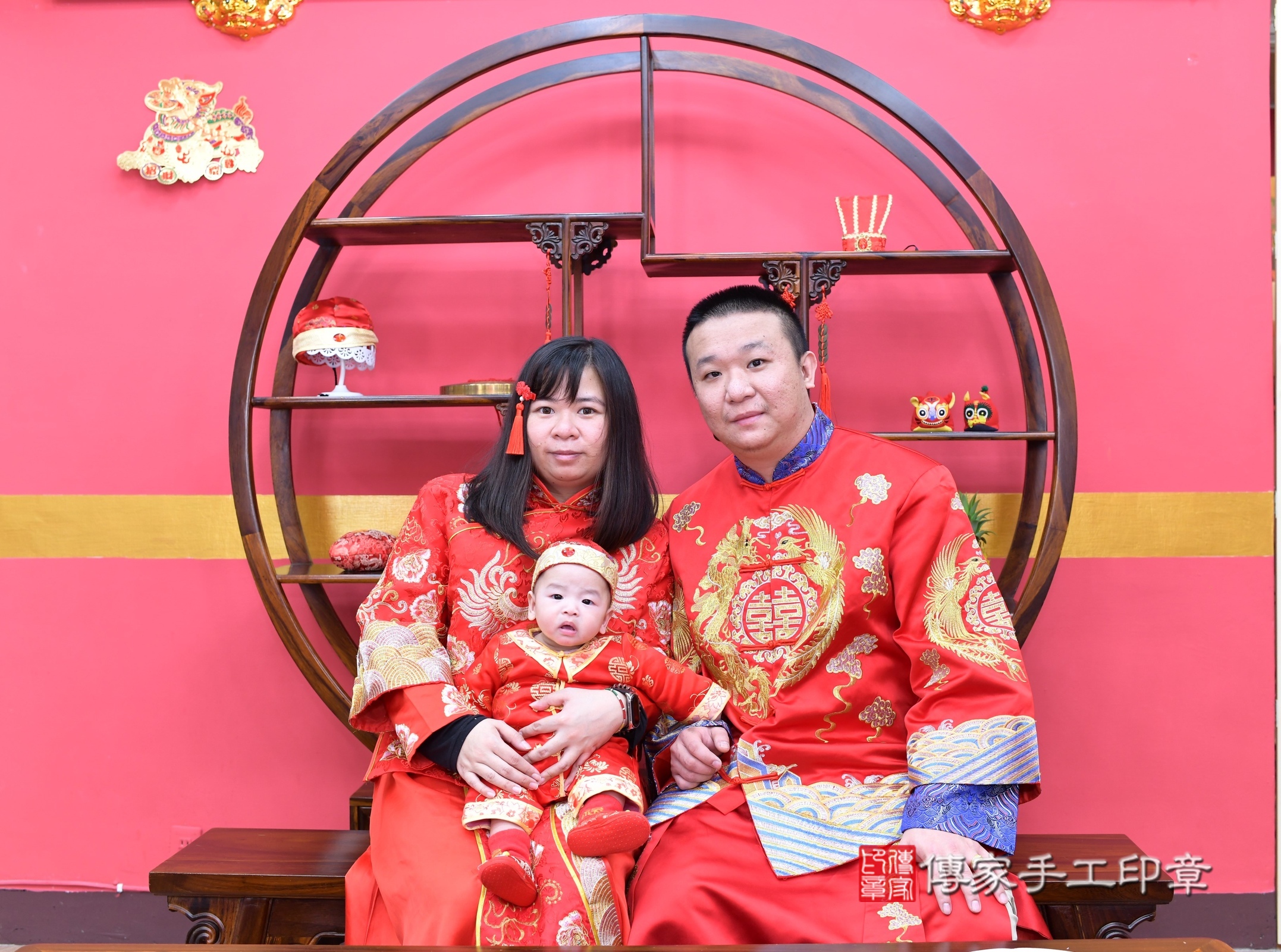 新北市永和區昊昊寶寶收涎推薦：傳家新北店收涎中國風會場，嬰兒古禮收涎收口水流程儀式、收涎吉祥話、收涎餅乾、收涎拍照。收涎證書。2025.1.12，照片14