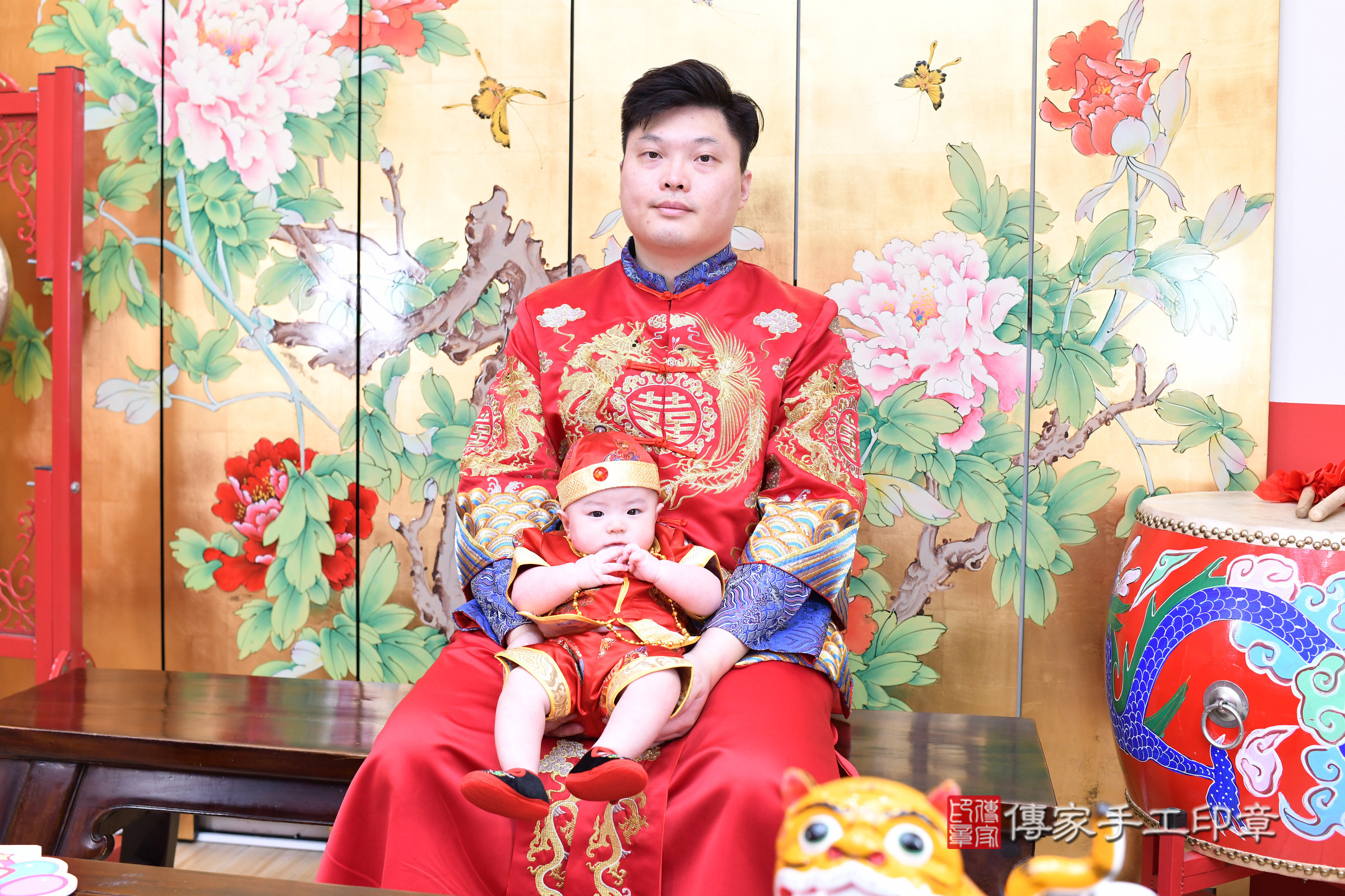 台北市大同區小麟寶寶收涎推薦：傳家台北店收涎中國風會場，嬰兒古禮收涎收口水流程儀式、收涎吉祥話、收涎餅乾、收涎拍照。收涎證書。2025.2.15，照片6