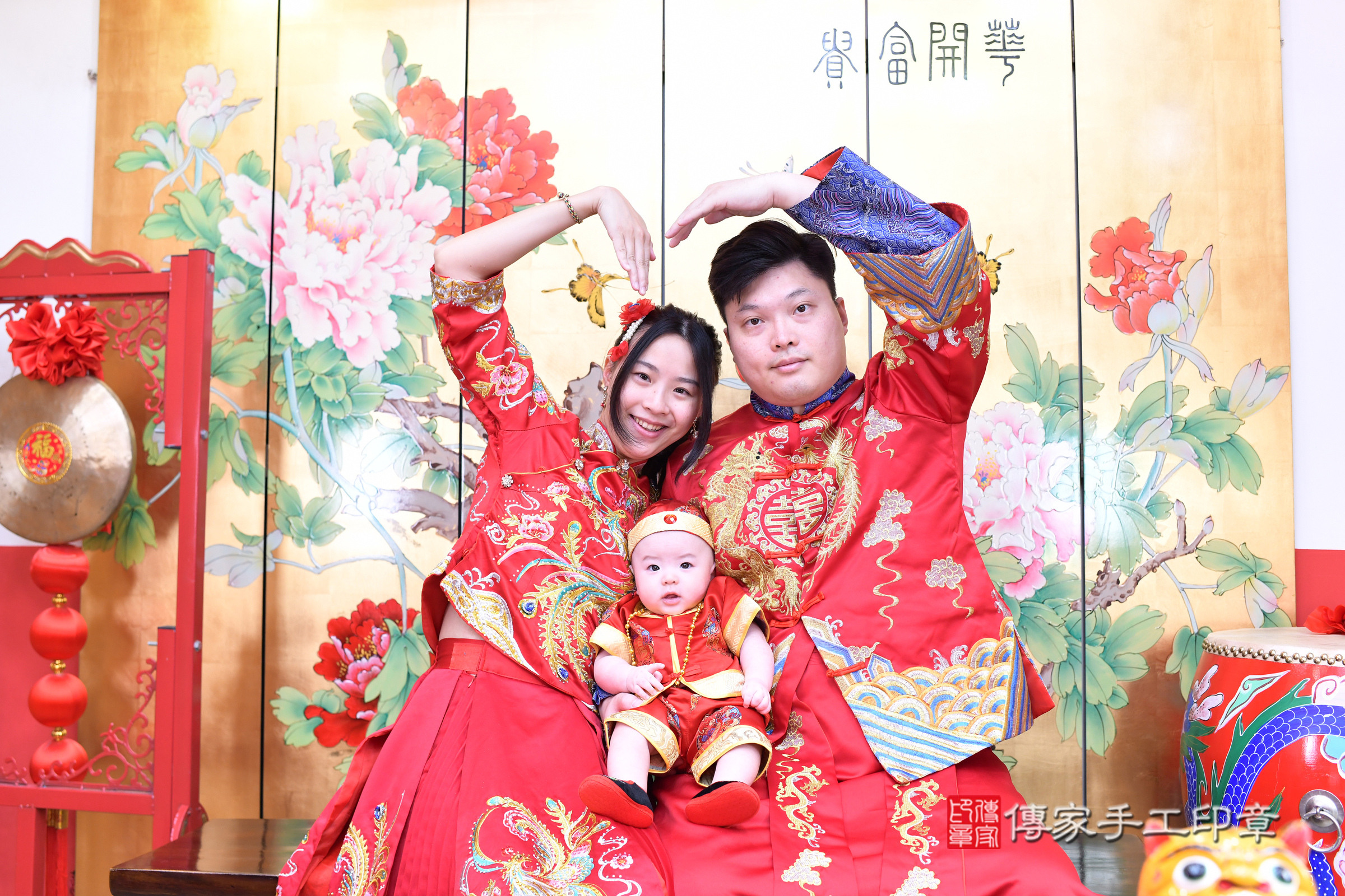 台北市大同區小麟寶寶收涎推薦：傳家台北店收涎中國風會場，嬰兒古禮收涎收口水流程儀式、收涎吉祥話、收涎餅乾、收涎拍照。收涎證書。2025.2.15，照片5