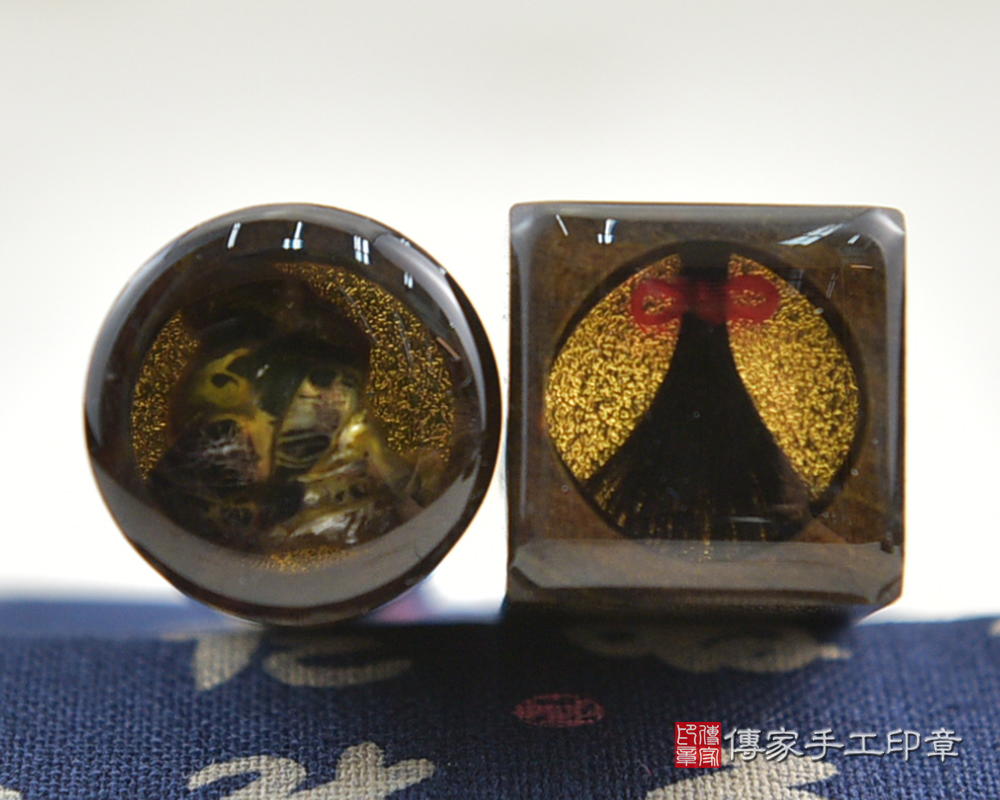 獨特的香氣～綠檀木臍帶胎毛印章 傳家手工印章-桃園店114.3.7