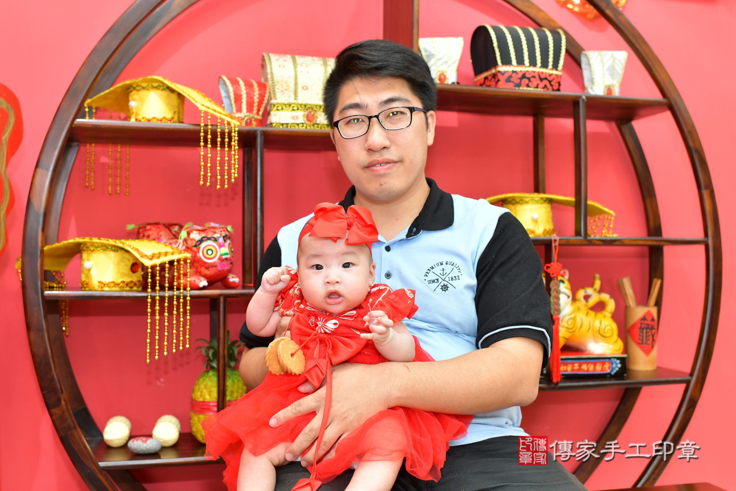台中市北區小玹寶寶收涎推薦：傳家台中店收涎中國風會場，嬰兒古禮收涎收口水流程儀式、收涎吉祥話、收涎餅乾、收涎拍照。收涎證書。2025.3.9，照片21
